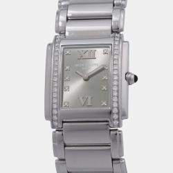 Pre Owned Patek Philippe Twenty-4 4910/10A-010 Quartz Gray Stainless Steel Women’s Wristwatch 25 mm