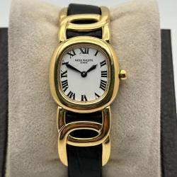 Pre Owned Patek Philippe Golden Ellipse 4830J Quartz 18K Yellow Gold Women's Wristwatch 27 mm
