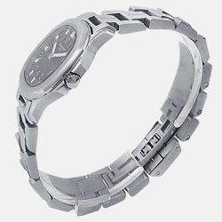 Pre Owned Patek Philippe Aquanaut 4960/1A-001 Quartz Black Dial Stainless Steel Women's Wristwatch 30 mm