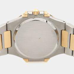 مملوكة مسبقًا Patek Philippe Nautilus 3900/1 Automatic Black 18K Yellow Gold Stainless Steel Men's Wristwatch 33mm