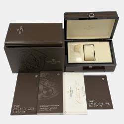 مملوكة مسبقًا Pre-Owned Patek Philippe Calatrava 4897R-001 Brown Manual Winding 18k Rose Gold Women's Wristwatch 33 mm