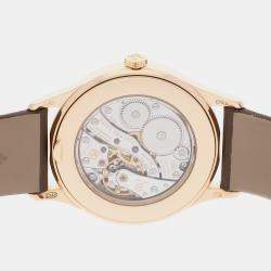 مملوكة مسبقًا Pre-Owned Patek Philippe Calatrava 4897R-001 Brown Manual Winding 18k Rose Gold Women's Wristwatch 33 mm