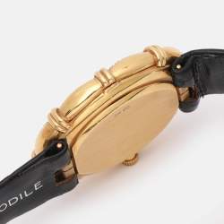 Pre Owned باتيك فيليب إلبسي 4286 ذهب أصفر 18 قيراط مع ماس ساعة يد نسائية 26 ملم