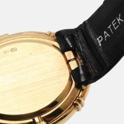 Pre Owned باتيك فيليب إلبسي 4286 ذهب أصفر 18 قيراط مع ماس ساعة يد نسائية 26 ملم