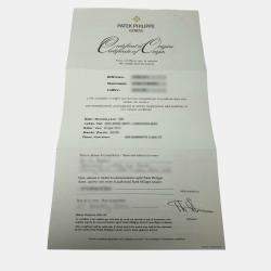 Pre Owned باتيك فيليب جوندولو 7099G-001 فضي تعبئة يدوية مع ماس ذهب أبيض 18 قيراط ساعة يد نسائية 29 ملم مستعملة