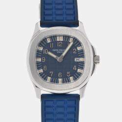 Patek Philippe Blue Stainless Steel Aquanaut 4960A-001 Quartz Women's Wristwatch 28 mm