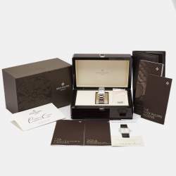 Pre Owned Patek Philippe Grey Stainless Steel Diamonds Twenty-4 4910/10A-010 Women's Wristwatch 25 mm