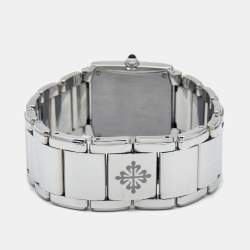 Pre Owned Patek Philippe Grey Stainless Steel Diamonds Twenty-4 4910/10A-010 Women's Wristwatch 25 mm