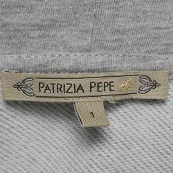 مملوكة مسبقًا Patrizia Pepe Grey Logo Embossed Knit Set XS