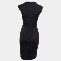 Paul & Joe Black Jacquard Lace Bib Detail Rythme Sleeveless Dress S