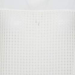 Paul and Joe White Cotton Mesh Panel Detail Cropped Top S