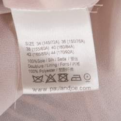 Pre Owned فستان ماكسي بول اند جو فالنتاين بياقة فيونكة شيفون وحرير منقوش وردي M