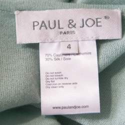 Paul and Joe Mint Green Cashmere and Silk Knit V-Neck Sleeveless Tunic M