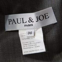 Paul and Joe Vintage Dark Grey Wool Dropped Armhole Buttoned Tunic S