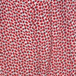 Paul and Joe Red Strawberry Print Cotton Blend Relaxed Tapered Pants M