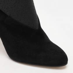 Paul Andrew Black Elastane and Suede Booties Size 39