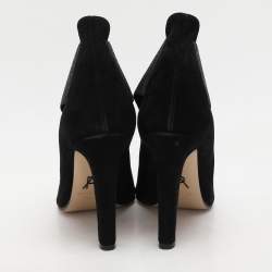Paul Andrew Black Elastane and Suede Booties Size 39