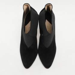 Paul Andrew Black Elastane and Suede Booties Size 39