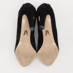 Paul Andrew Black Elastane and Suede Booties Size 39