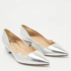 Paul Andrew Silver Leather Ankara Pumps Size 40