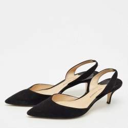 Paul Andrew Black Suede Slingback Pumps Size 40