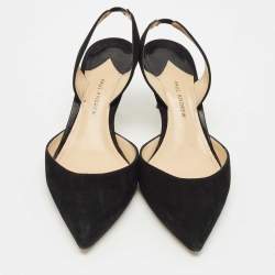 Paul Andrew Black Suede Slingback Pumps Size 40