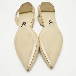 Pre Owned Paul Andrew Beige Suede Rhea Slingback Ballet Flats Size 36
