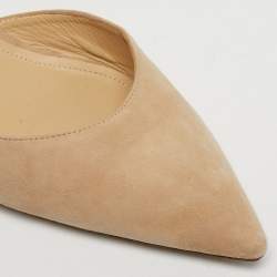 Pre Owned Paul Andrew Beige Suede Rhea Slingback Pumps Size 41.5