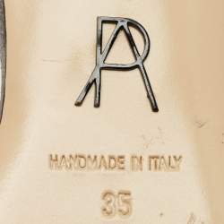 Pre Owned Paul Andrew Grey Suede Rhea Slingback Ballet Flats Size 35