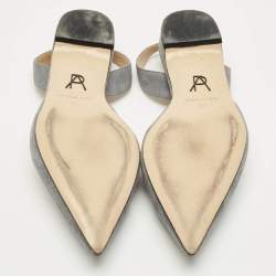 Pre Owned Paul Andrew Grey Suede Rhea Slingback Ballet Flats Size 35