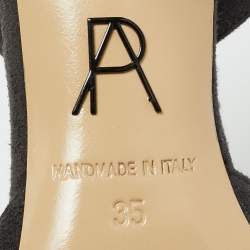 مملوكة مسبقًا Paul Andrew Dark Grey Suede Rhea Slingback Pumps Size 35