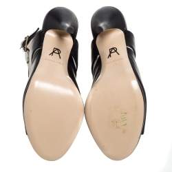 Paul Andrew Black Leather And Suede Criss Cross Open Toe Ankle Strap Booties Size 38