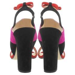 Paul Andrew Tricolor Suede Xiamen Ankle Strap Sandals Size 37