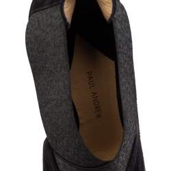 Paul Andrew Black Suede and Elastic Ankle Booties Size 39