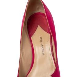 Paul Andrew Rose Suede Silver Crystal Embellished Ball Ankara Heels Pumps Size 41