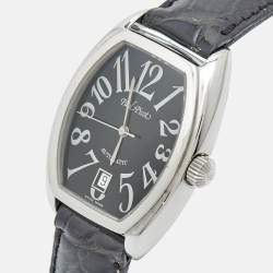 Paul Picot Black Stainless Steel Alligator Leather Firshire 4097 Unisex Wristwatch 33 mm