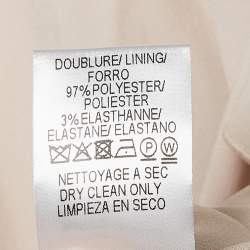 Pre Owned Paule Ka Beige Satin Bow Detail Sleeveless Top M