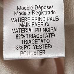 Pre Owned Paule Ka Beige Satin Bow Detail Sleeveless Top M