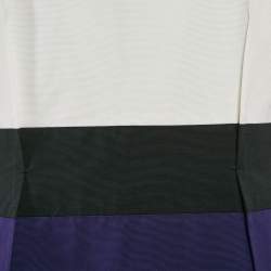 Paule Ka Multicolor Synthetic Color-Block Knee-Length Sleeveless Dress L