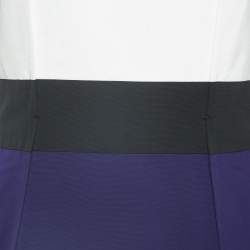 Paule Ka Multicolor Synthetic Color-Block Knee-Length Sleeveless Dress L
