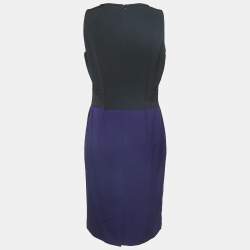 Paule Ka Multicolor Synthetic Color-Block Knee-Length Sleeveless Dress L
