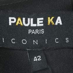 Paule Ka Multicolor Synthetic Color-Block Knee-Length Sleeveless Dress L