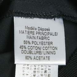 Paule Ka Black Cotton Blend Trousers M
