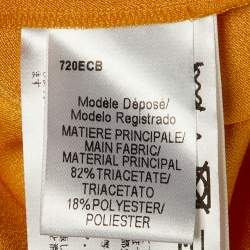 Pre Owned Paule Ka Orange Crepe Shift Dress M