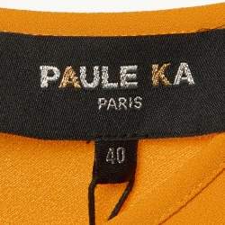 Pre Owned Paule Ka Orange Crepe Shift Dress M