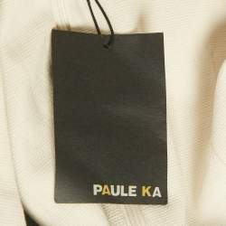 Pre Owned Paule Ka Black/Beige Cotton Mini Dress M