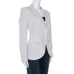Paule Ka Beige Crepe Blazer L