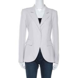 Paule Ka Beige Crepe Blazer L
