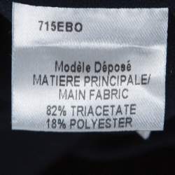 Paule Ka Navy Blue Crepe Open Front Cropped Bolero M