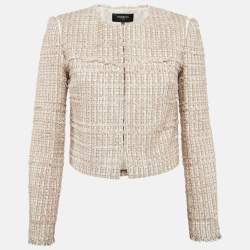Paule Ka White/Pink Lurex Tweed Jacket S
